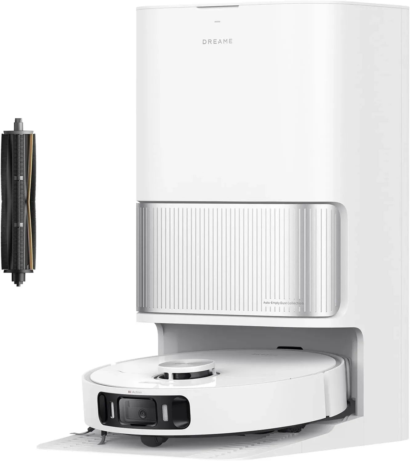 Dreame L40 Ultra Robot Aspirateur avec Serpillière Intelligente, Aspiration 19 000 Pa, Nettoyage à Sec et Humide, Station 2-en-1 avec Vidange Automatique, Brosses Doubles