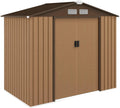 Abri de Jardin Métallique Outsunny avec Portes Verrouillables et Aérations, 2,77 m², Couleur Kaki