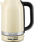 Bouilloire Électrique KitchenAid 1,7L, Température Réglable 50-100°C, Inox Vintage, Filtre Anticalcaire, 2400W, Crème