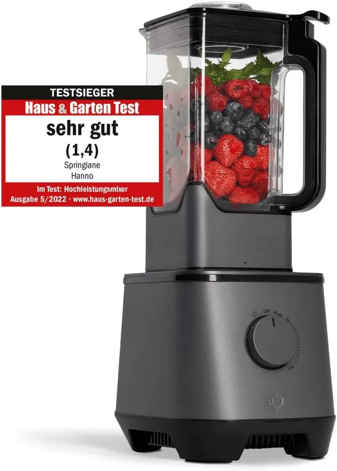 Mélangeur Professionnel SPRINGLANE Hanno 2000W, 32 000 tr/min, Anthracite