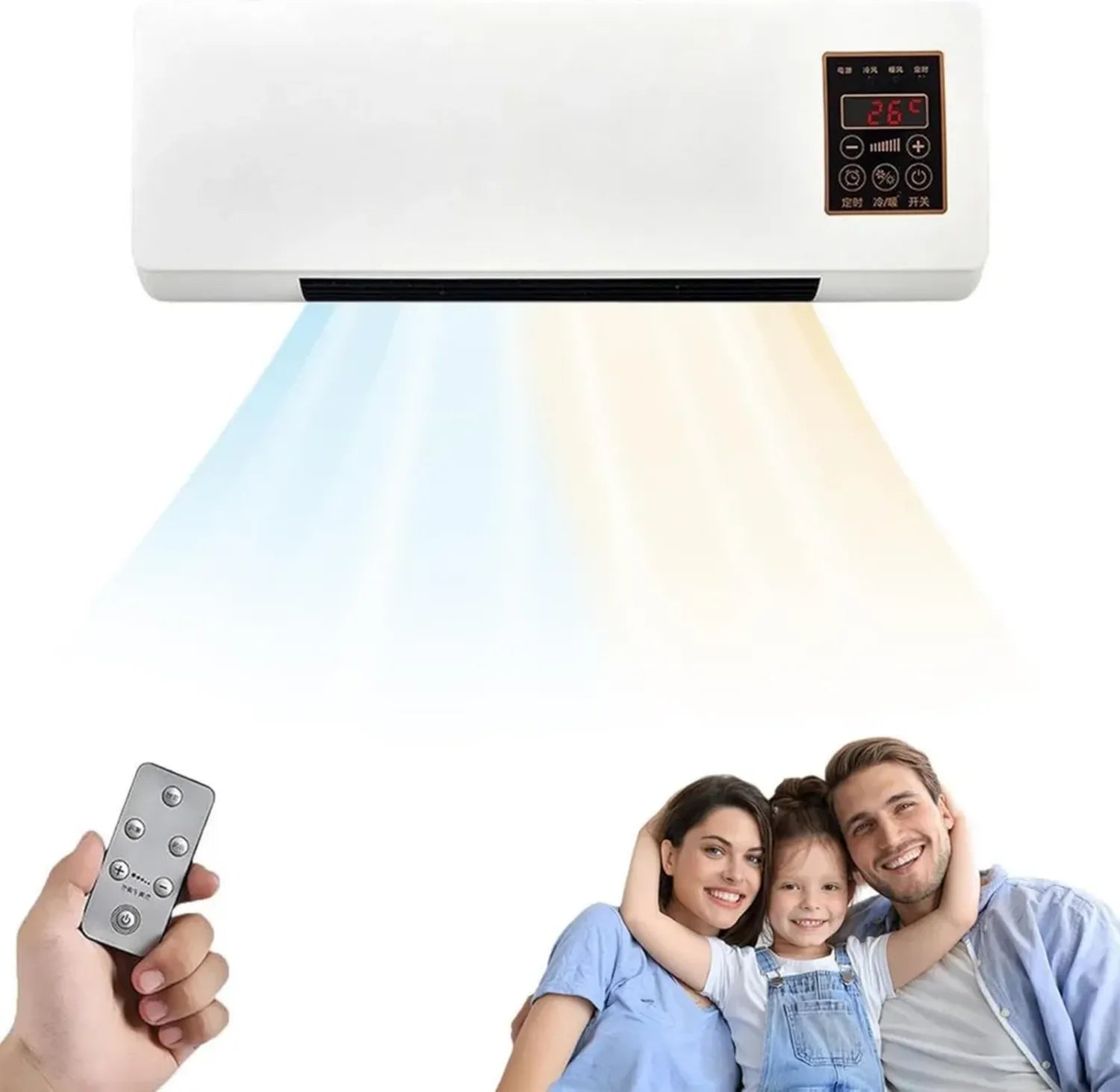 Climatiseur Portable 12 000 BTU, Refroidissement et Chauffage Rapides, Design Moderne, avec Télécommande, Pour Maison et Bureau