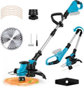 Coupe-herbe sans fil 3 en 1, compatible Makita 18V, moteur brushless, 30 cm de coupe, indicateur de batterie