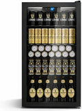 Réfrigérateur à Boissons TRIUMPHKEY 95L, Sans Givre, Porte Vitrée, 4 Étagères Ajustables, Capacité 130 Canettes