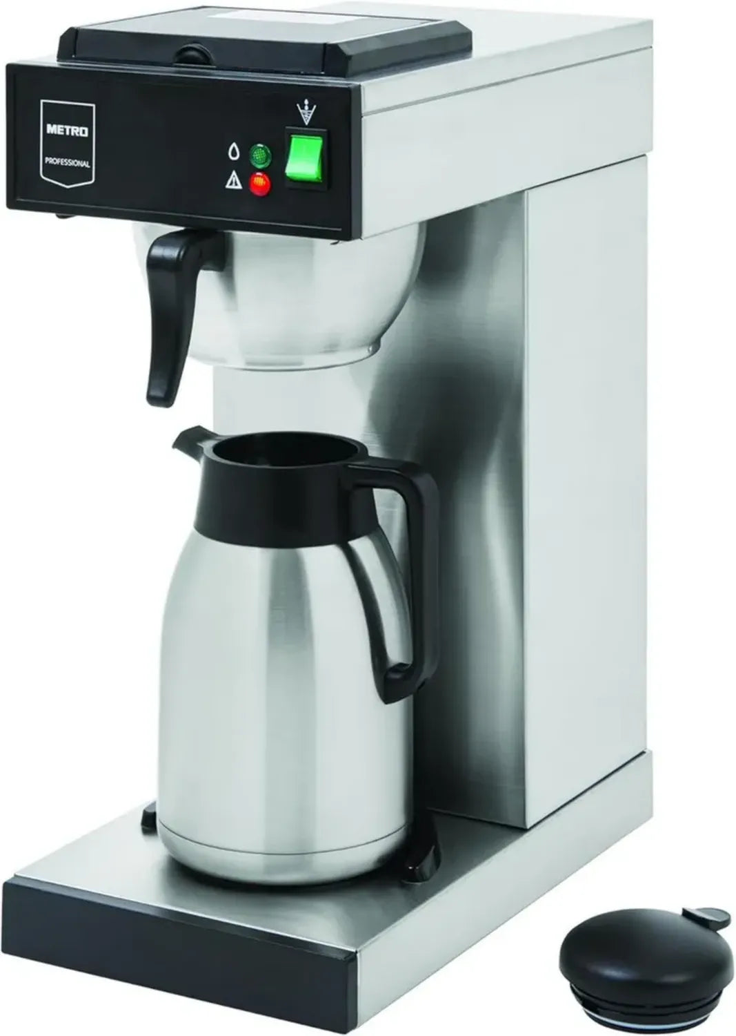 Machine à café professionnelle en acier inoxydable, 2000W, avec thermos 2L, argent