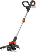 Coupe-Bordures 20V WORX 3 en 1, Diamètre 33 cm, Moteur Brushless, Tête Pivotante 90°, Double Ligne, Avance Automatique, Sans Batterie ni Chargeur