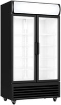 Armoire à Boissons 568 L avec Portes Vitrées et Éclairage LED