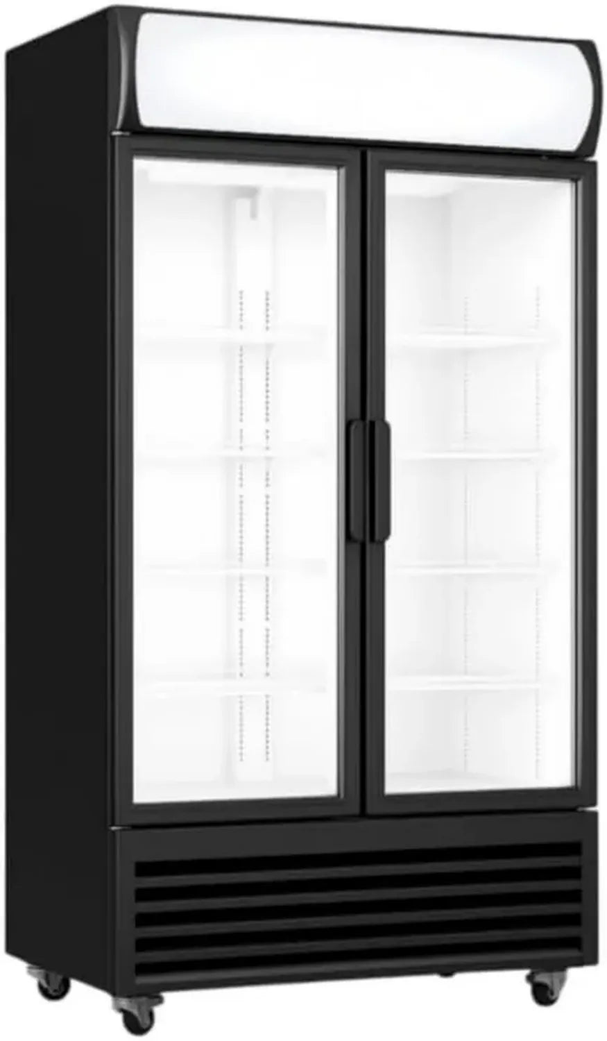 Armoire à Boissons 568 L avec Portes Vitrées et Éclairage LED