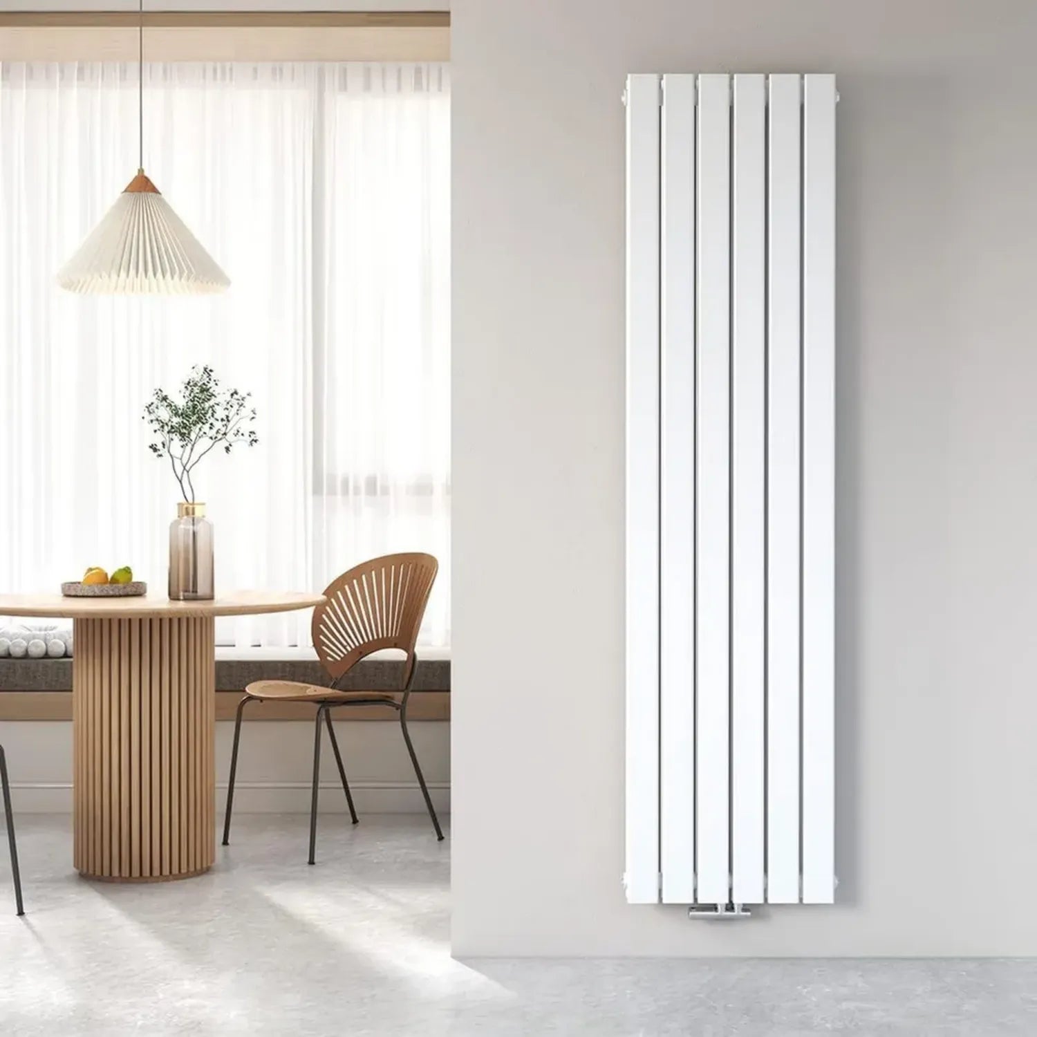 Radiateur Mural Design 1800x460 mm Blanc - Connexion Latérale, Double Couche - Idéal pour Salle de Bain