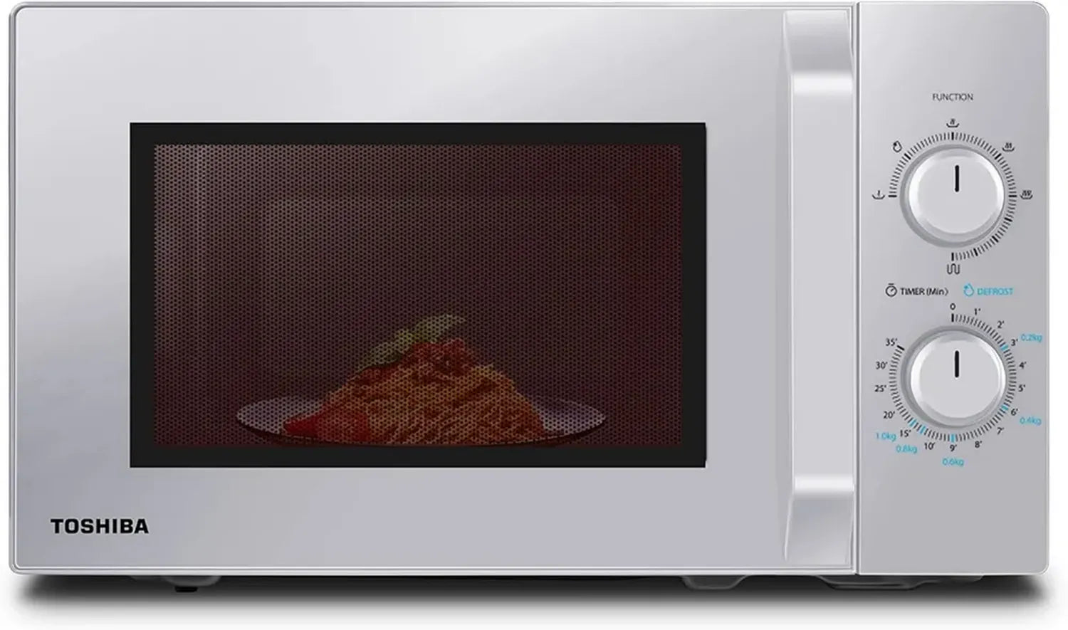 Micro-ondes Toshiba 20L avec Gril et Cuisson Combinée, 1000W, Argent