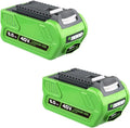 Greenworks Lot de 2 batteries Li-ion 40 V 6 Ah pour outils électriques