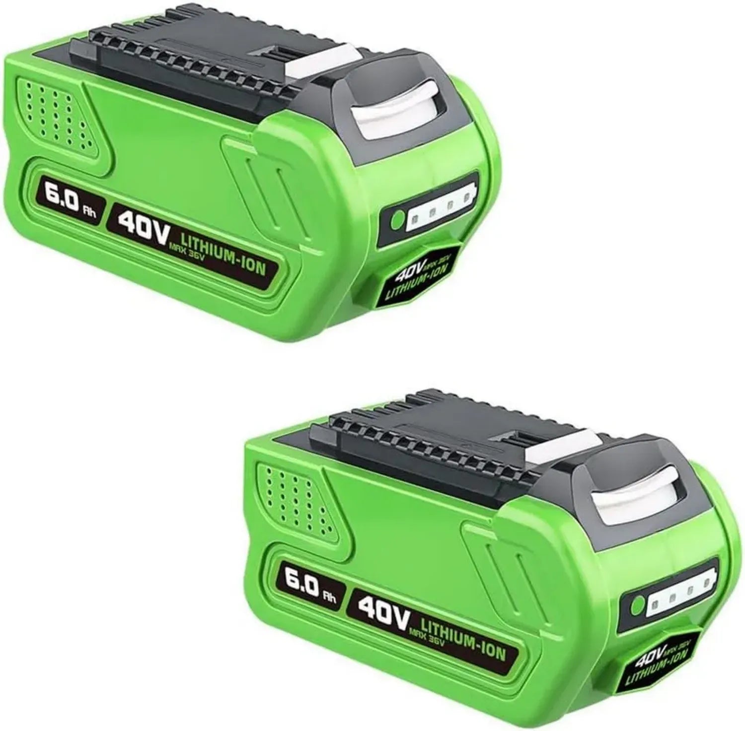 Greenworks Lot de 2 batteries Li-ion 40 V 6 Ah pour outils électriques