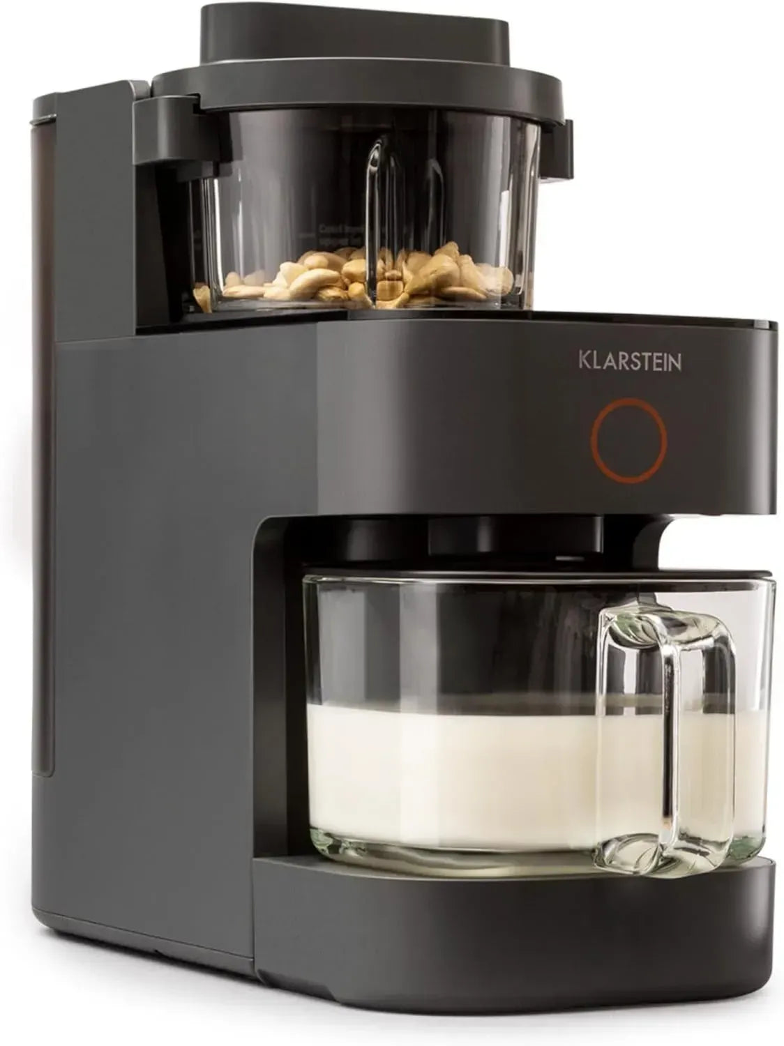 Mixeur Klarstein performant pour laits végétaux et smoothies, 1250W, chauffant, écran tactile, noir