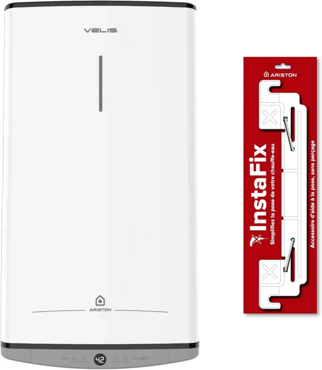 Chauffe-Eau Ariston Velis Evo Dune 65L - Économie d'Énergie 15% - Chauffage Rapide - Installation InstaFix Incluse