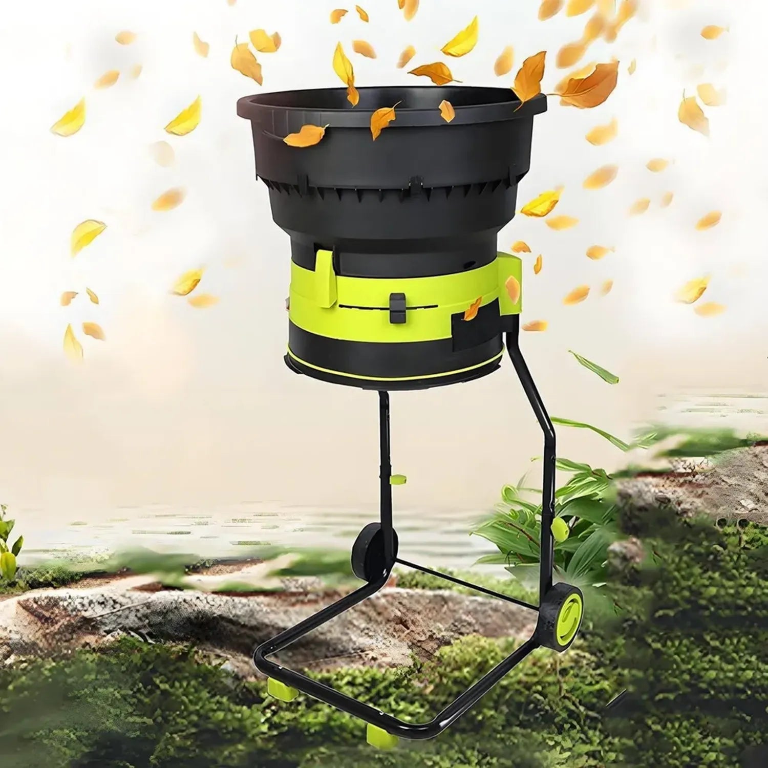 Broyeur électrique puissant pour déchets de jardin et paillage