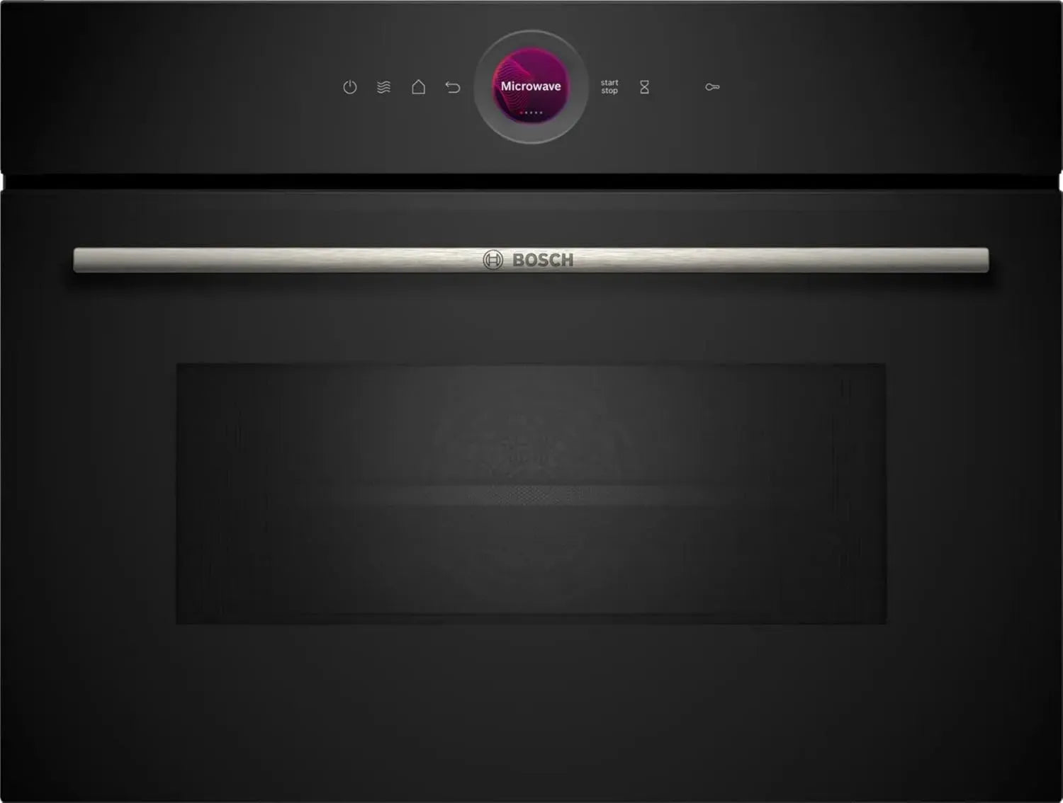 Four à micro-ondes encastrable Bosch Série 8, noir, AutoPilot, 10 programmes, LED, porte battante, 1000 W, 45x60 cm