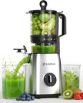 Extracteur de Jus à Froid Kismile, Large Ouverture 135mm, Sans BPA, Idéal Fruits & Légumes, Nettoyage Facile